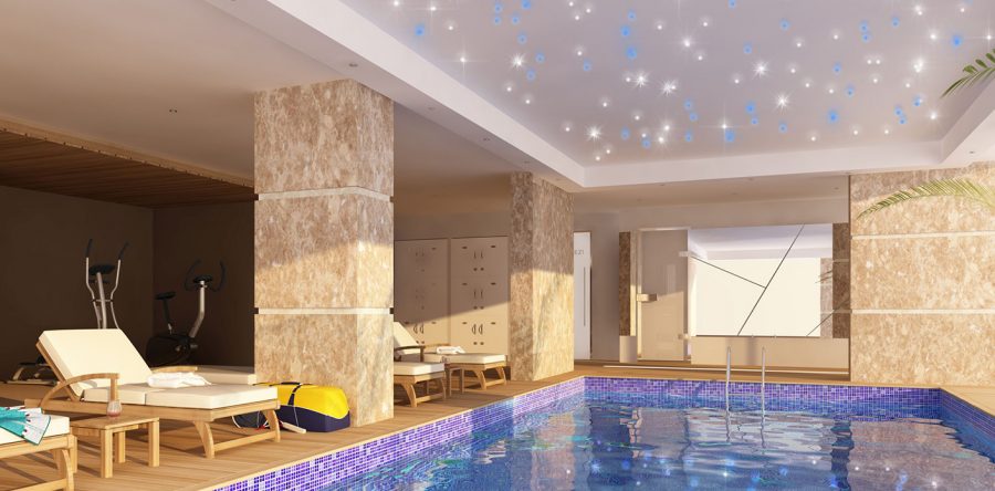 Sternenhimmel Schwimmbad